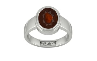Sterling Silver Hessonite Garnet Ring Fine Quality (R3)