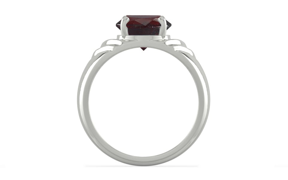 Sterling Silver Hessonite Garnet Ring Fine Quality (R4)