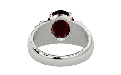 Sterling Silver Hessonite Garnet Ring Fine Quality (R4)