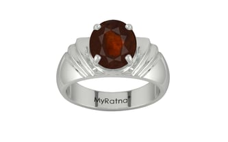 Sterling Silver Hessonite Garnet Ring Fine Quality (R4)