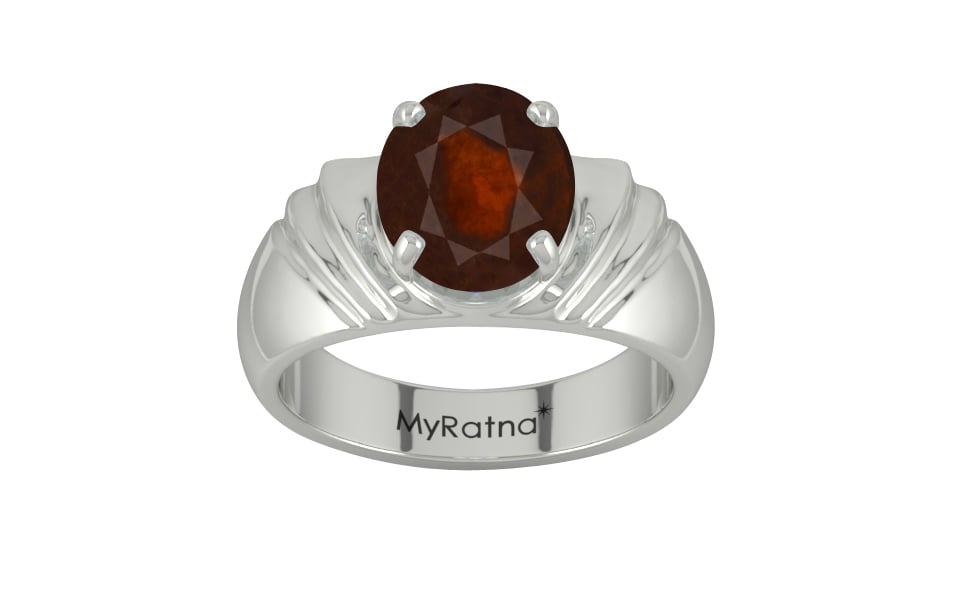 Sterling Silver Hessonite Garnet Ring Fine Quality (R4)