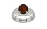 Sterling Silver Hessonite Garnet Ring Fine Quality (R4)