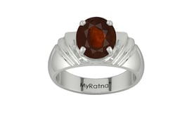 Sterling Silver Hessonite Garnet Ring Fine Quality (R4)