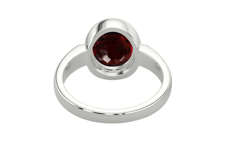 Sterling Silver Hessonite Garnet Ring Fine Quality (R6)