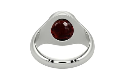 Sterling Silver Hessonite Garnet Ring Fine Quality (R7)