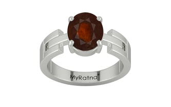 Sterling Silver Hessonite Garnet Ring Fine Quality (R8)