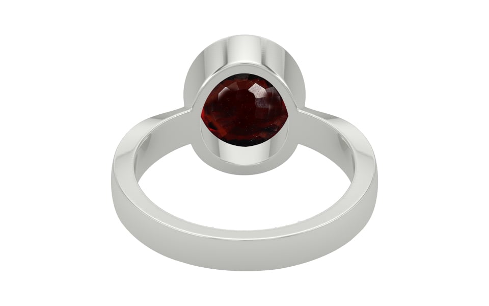 Sterling Silver Hessonite Garnet Ring Fine Quality (R9)