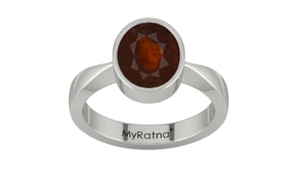 Sterling Silver Hessonite Garnet Ring Fine Quality (R9)