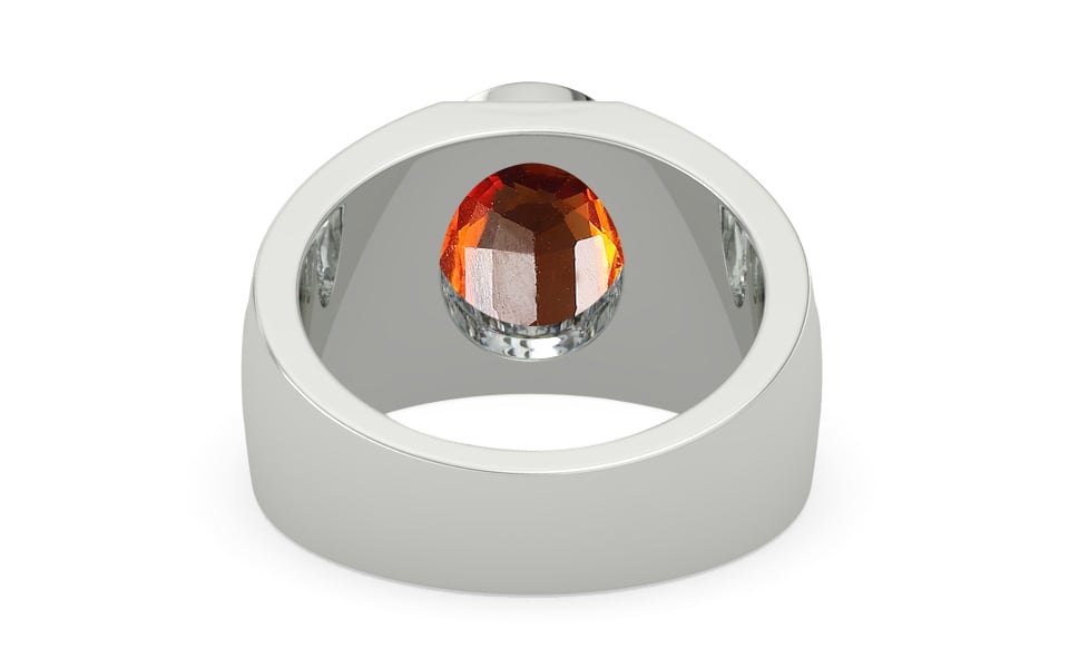 Sterling Silver Hessonite Garnet Ring Limited Quality (R1)