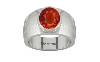 Sterling Silver Hessonite Garnet Ring Limited Quality (R1)