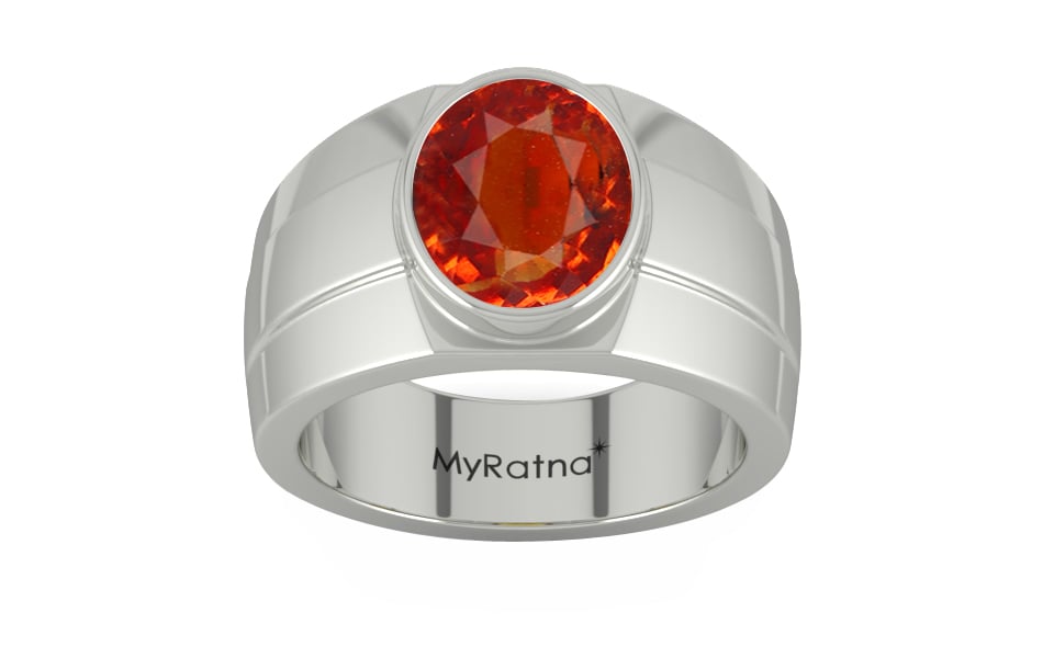 Sterling Silver Hessonite Garnet Ring Limited Quality (R1)