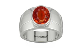 Sterling Silver Hessonite Garnet Ring Limited Quality (R1)