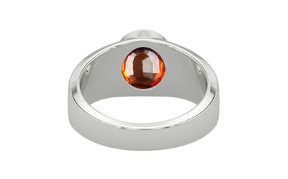 Sterling Silver Hessonite Garnet Ring Limited Quality (R10)