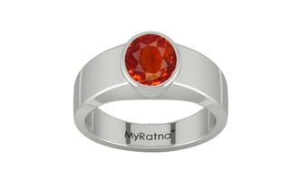 Sterling Silver Hessonite Garnet Ring Limited Quality (R10)