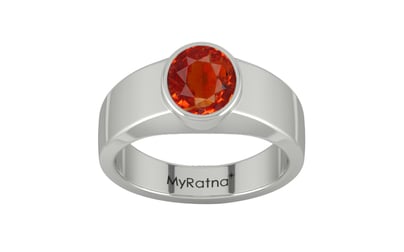 Sterling Silver Hessonite Garnet Ring Limited Quality (R10)