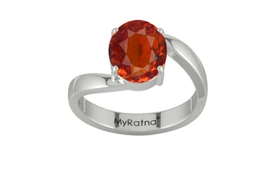 Sterling Silver Hessonite Garnet Ring Limited Quality (R2)