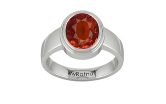 Sterling Silver Hessonite Garnet Ring Limited Quality (R3)