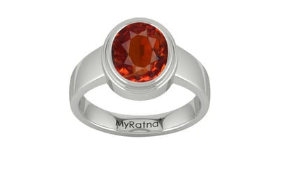 Sterling Silver Hessonite Garnet Ring Limited Quality (R3)