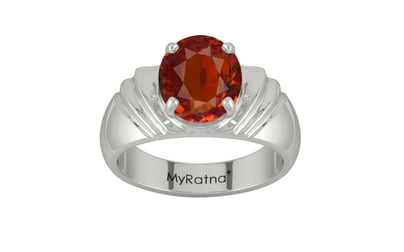 Sterling Silver Hessonite Garnet Ring Limited Quality (R4)