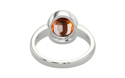 Sterling Silver Hessonite Garnet Ring Limited Quality (R6)