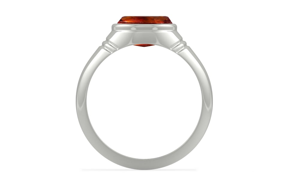 Sterling Silver Hessonite Garnet Ring Limited Quality (R7)
