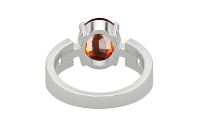 Sterling Silver Hessonite Garnet Ring Limited Quality (R8)