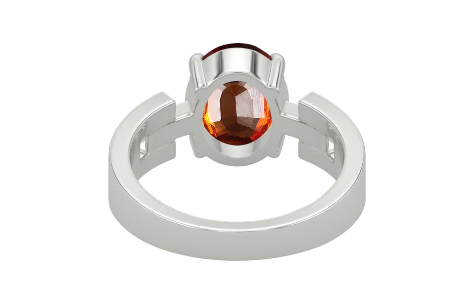 Sterling Silver Hessonite Garnet Ring Limited Quality (R8)