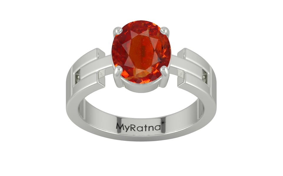 Sterling Silver Hessonite Garnet Ring Limited Quality (R8)