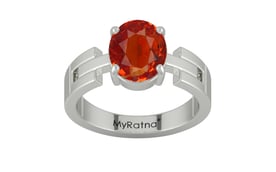 Sterling Silver Hessonite Garnet Ring Limited Quality (R8)