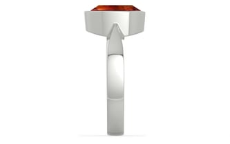 Sterling Silver Hessonite Garnet Ring Limited Quality (R9)