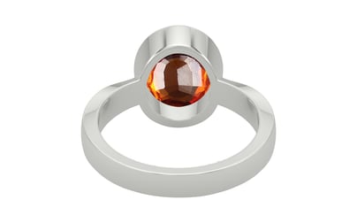 Sterling Silver Hessonite Garnet Ring Limited Quality (R9)