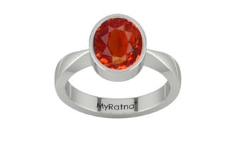 Sterling Silver Hessonite Garnet Ring Limited Quality (R9)