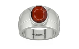Sterling Silver Hessonite Garnet Ring Prime Quality (R1)