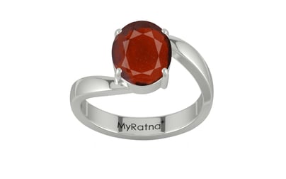 Sterling Silver Hessonite Garnet Ring Prime Quality (R2)
