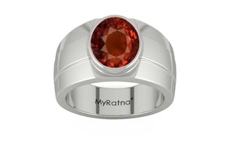 Sterling Silver Hessonite Garnet Ring Rare Quality (R1)