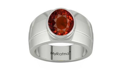 Sterling Silver Hessonite Garnet Ring Rare Quality (R1)