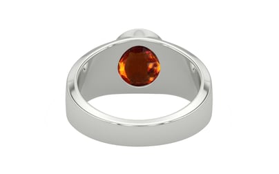 Sterling Silver Hessonite Garnet Ring Rare Quality (R10)