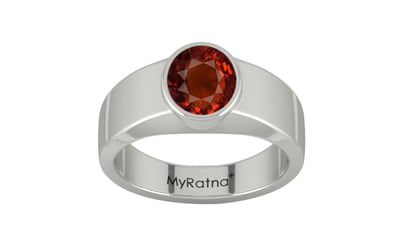 Sterling Silver Hessonite Garnet Ring Rare Quality (R10)