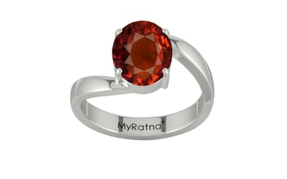 Sterling Silver Hessonite Garnet Ring Rare Quality (R2)