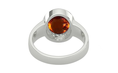 Sterling Silver Hessonite Garnet Ring Rare Quality (R3)