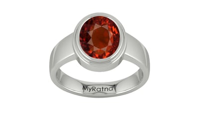 Sterling Silver Hessonite Garnet Ring Rare Quality (R3)
