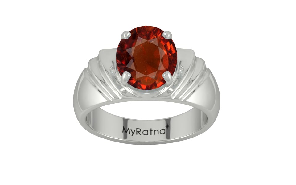 Sterling Silver Hessonite Garnet Ring Rare Quality (R4)