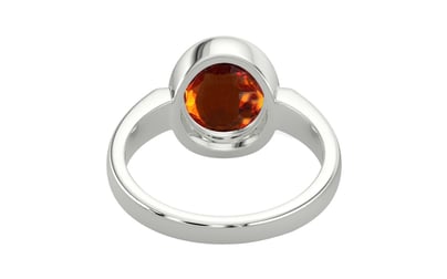 Sterling Silver Hessonite Garnet Ring Rare Quality (R6)