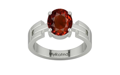 Sterling Silver Hessonite Garnet Ring Rare Quality (R8)