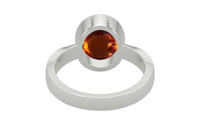 Sterling Silver Hessonite Garnet Ring Rare Quality (R9)