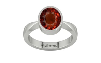 Sterling Silver Hessonite Garnet Ring Rare Quality (R9)