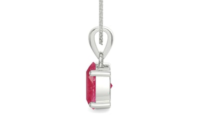 Sterling Silver Ruby Pendant Fine Quality (P10)