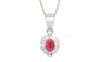 Sterling Silver Ruby Pendant Fine Quality (P11)