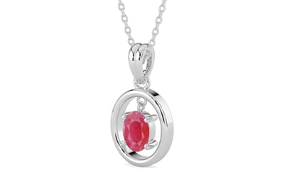 Sterling Silver Ruby Pendant Fine Quality (P2)