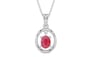 Sterling Silver Ruby Pendant Fine Quality (P2)